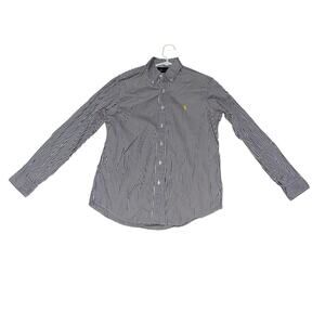 Ralph Lauren Striped Button Down Shirt Purple White Men’s M